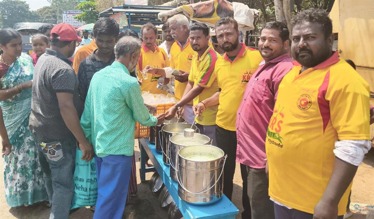 ಶ್ರೀ ರಾಮನವಮಿ : KRS ಪಕ್ಷದಿಂದ ಪಾನಕ–ಮಜ್ಜಿಗೆ ವಿತರಣೆ