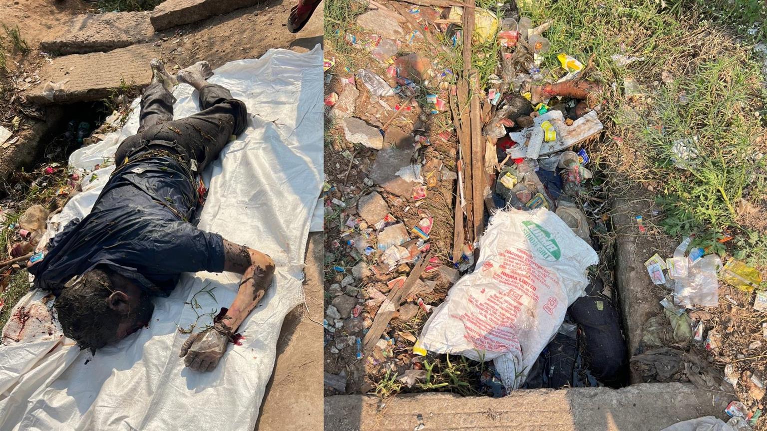 ಕೊಪ್ಪಳ : ಕಿರಿದಾದ ಚರಂಡಿಯಲ್ಲಿ ಶವ ಪತ್ತೆ