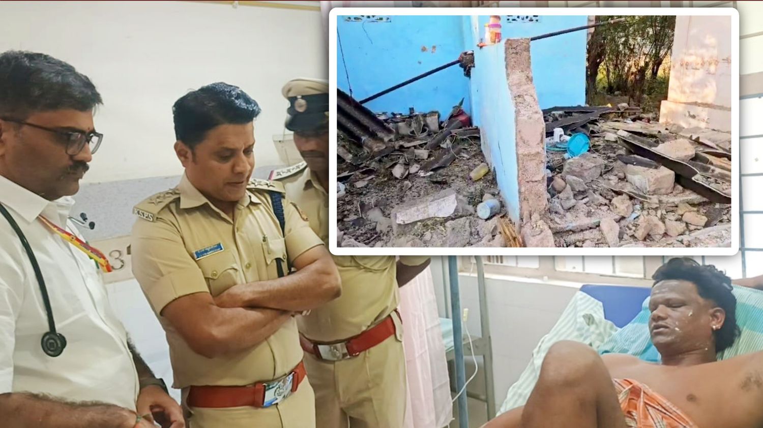 ಬೆಳ್ಳಂ ಬೆಳಗ್ಗೆ ಬೆಚ್ಚಿಬಿದ್ದ ಹೆಬ್ಬಾಳ ಗ್ರಾಮಸ್ಥರು : ಸಿಲಿಂಡರ್ ಸ್ಪೋಟದಿಂದ ಕುಸಿದ ಮನೆ, 8 ಜನರಿಗೆ ತೀವ್ರ ಗಾಯ