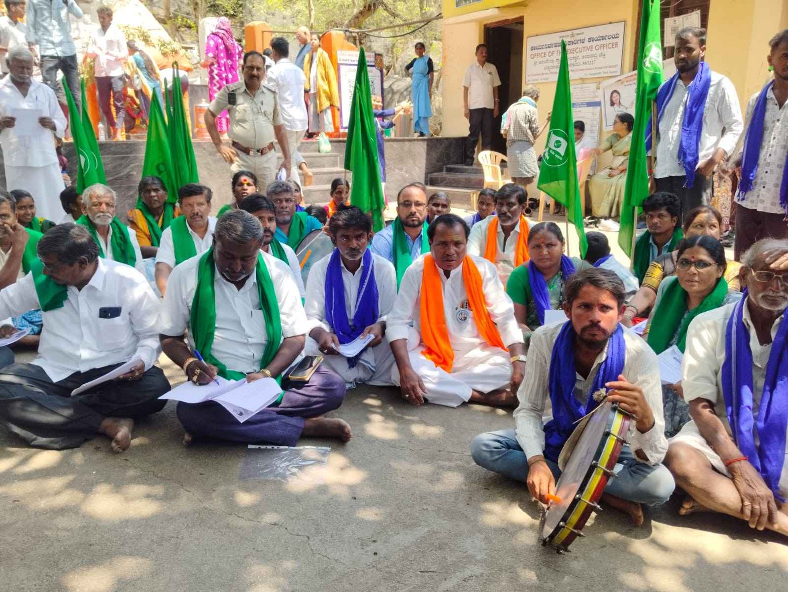 ಗೋವಿಂದಾನಂದ ಸರಸ್ವತಿ ಬಂಧನಕ್ಕೆ ಅಂಜನಾದ್ರಿಯಲ್ಲಿ ಪ್ರತಿಭಟನೆ