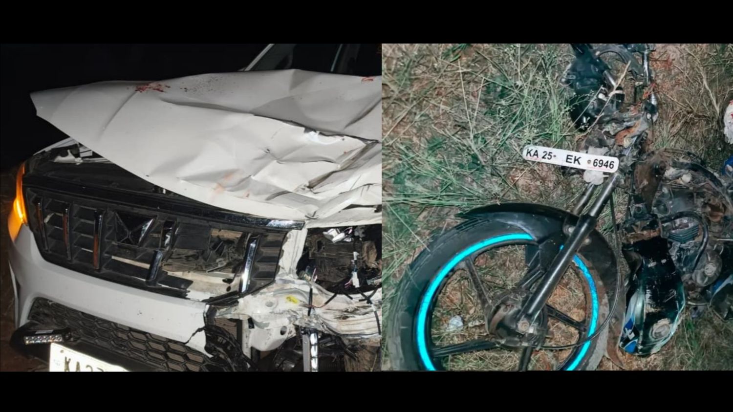 ಭೀಕರ ಅಪಘಾತ: ಇಬ್ಬರು ಬೈಕ್ ಸವಾರರು ಸಾವು