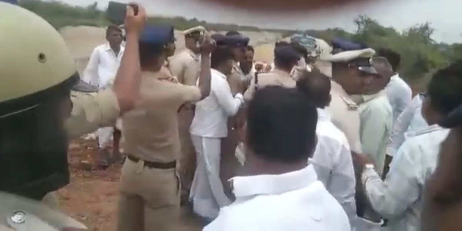 ಕಾಲುವೆ ವೀಕ್ಷಣೆಗೆ ಹೋದಾಗ ಸಚಿವ ತಂಗಡಗಿ ಜೊತೆ ವಾಗ್ವಾದ